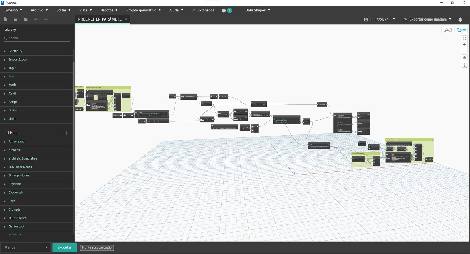 Rotina Dynamo desenvolvida pela NextBIM