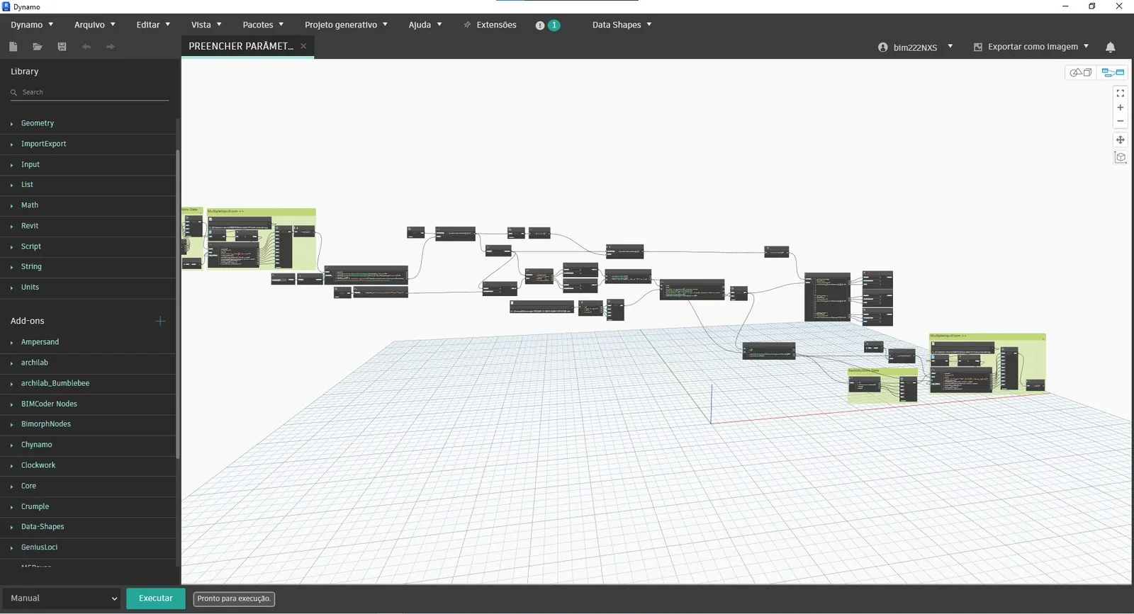 Rotina Dynamo desenvolvida pela NextBIM